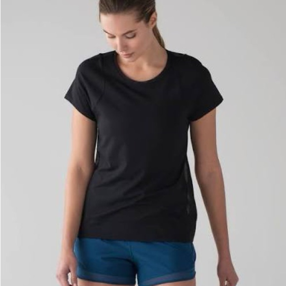 Lululemon Black Mind over Miles Short Sleeve